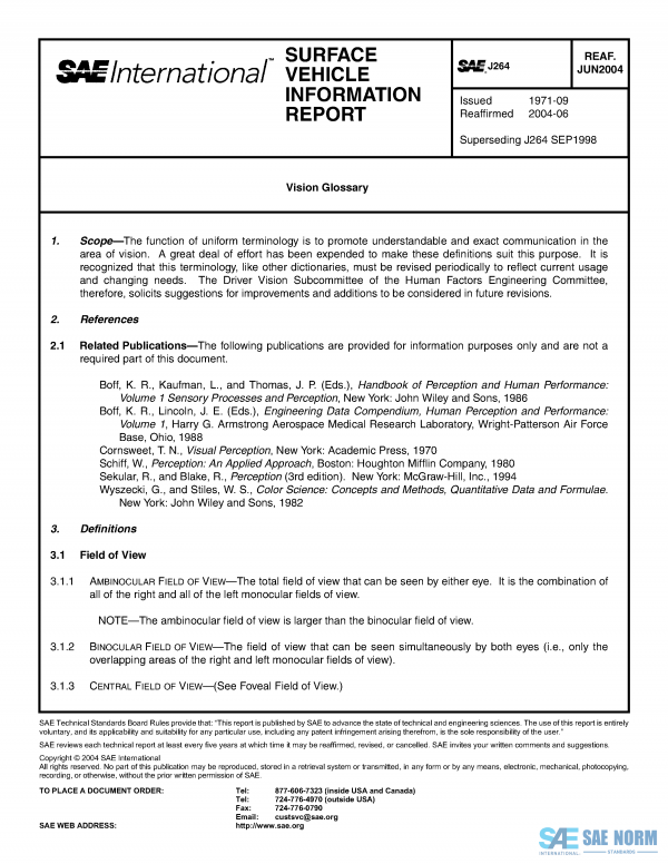 SAE J 264 Series PDF