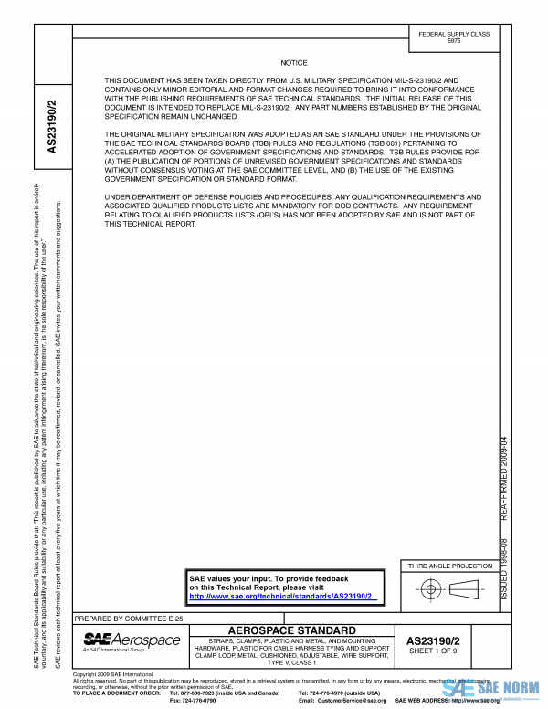 SAE AS 23190/2 Series PDF