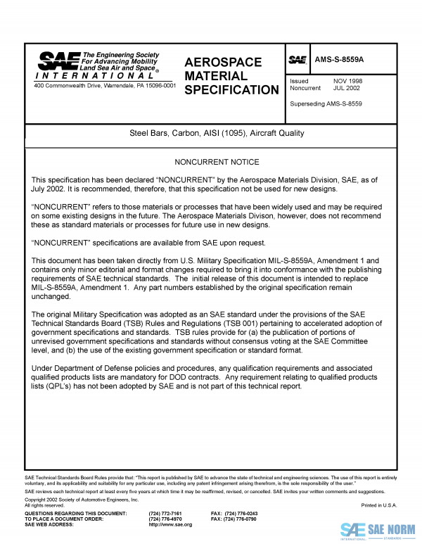 SAE AMSS 8559 Series PDF