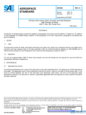 SAE AS 7250 Series PDF