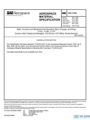 SAE AMS 5740 Series PDF