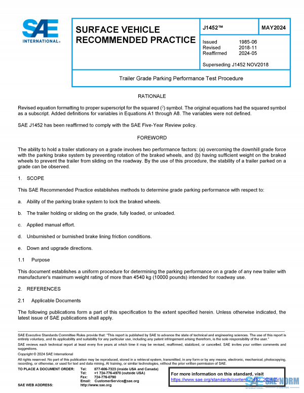 SAE J 1452 Series PDF