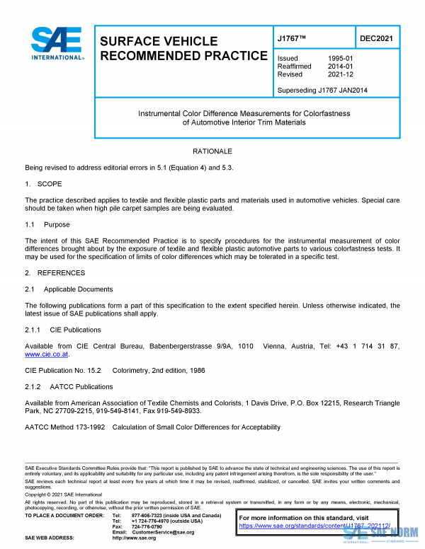 SAE J 1767 Series PDF
