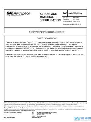 SAE AMSSTD 2219 Series PDF