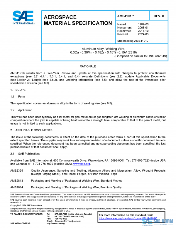 SAE AMS 4191 Series PDF