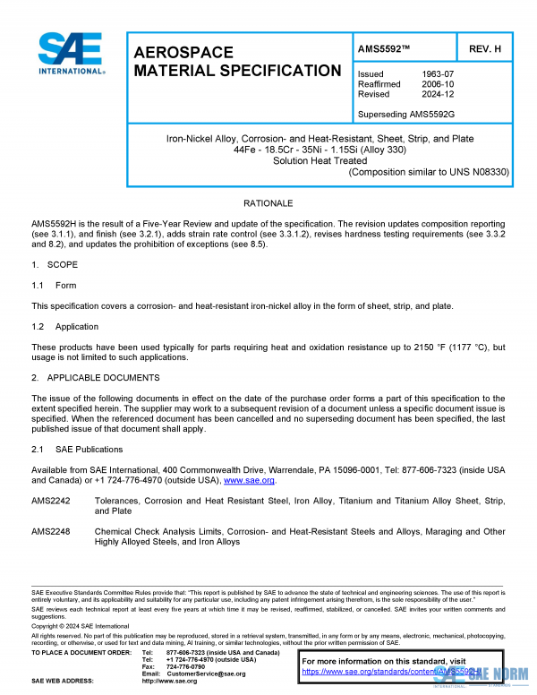 SAE AMS 5592 Series PDF