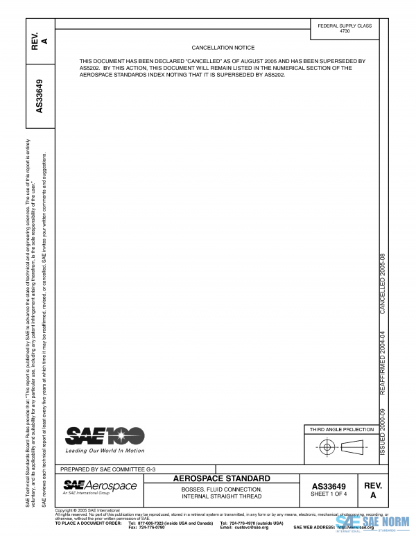 SAE AS 33649 Series PDF