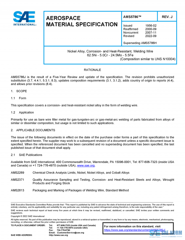 SAE AMS 5786 Series PDF