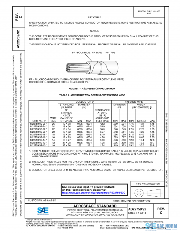 SAE AS 22759/92 Series PDF