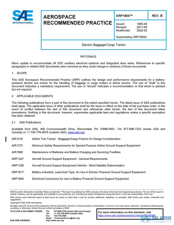 SAE ARP 1804 Series PDF