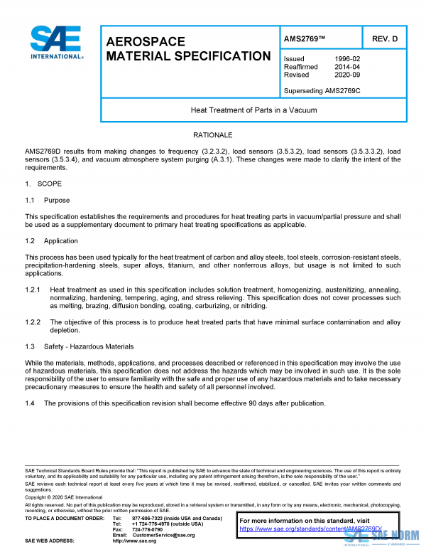 SAE AMS 2769 Series PDF