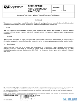 SAE ARP 4835 Series PDF