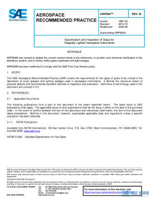 SAE ARP 924 Series PDF