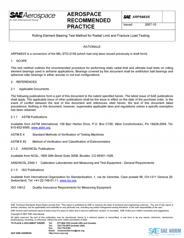 SAE ARP 5483/5 Series PDF