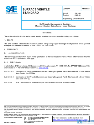 SAE J 2473 Series PDF