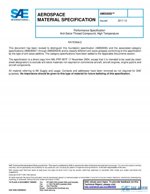 SAE AMS 3050 Series PDF