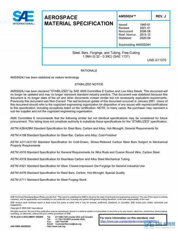 SAE AMS 5024 Series PDF