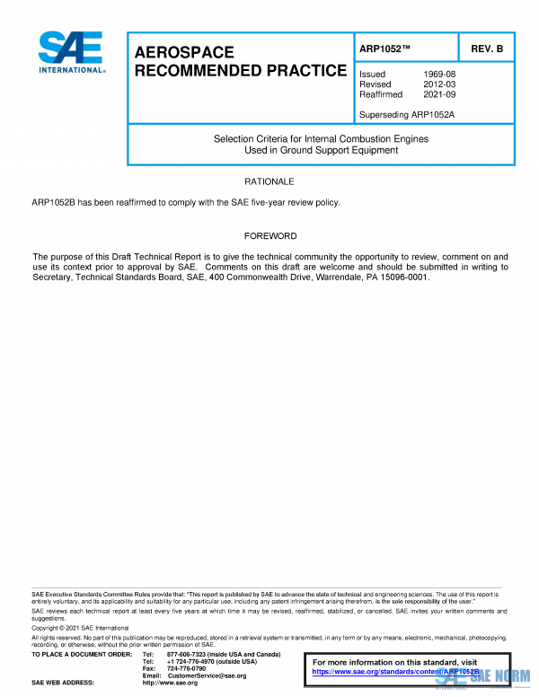 SAE ARP 1052 Series PDF
