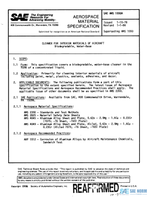 SAE AMS 1550 Series PDF