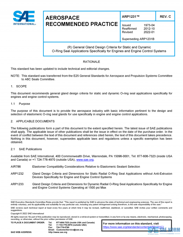SAE ARP 1231 Series PDF
