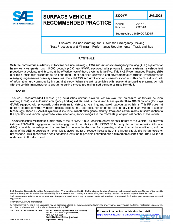 SAE J 3029 Series PDF