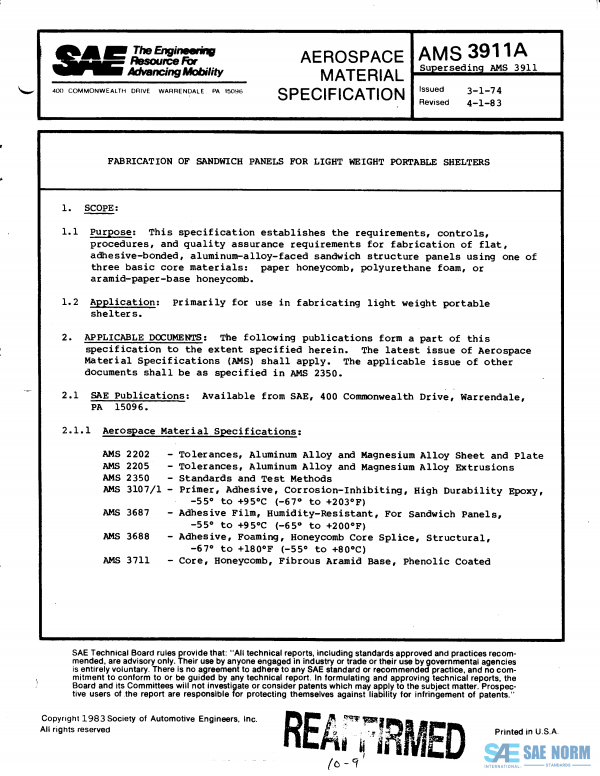 SAE AMS 3911 Series PDF