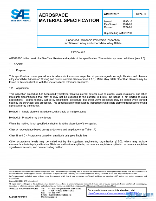 SAE AMS 2628 Series PDF