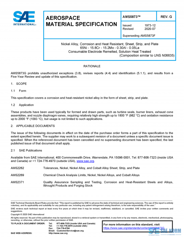 SAE AMS 5873 Series PDF