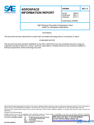 SAE AIR 4994 Series PDF