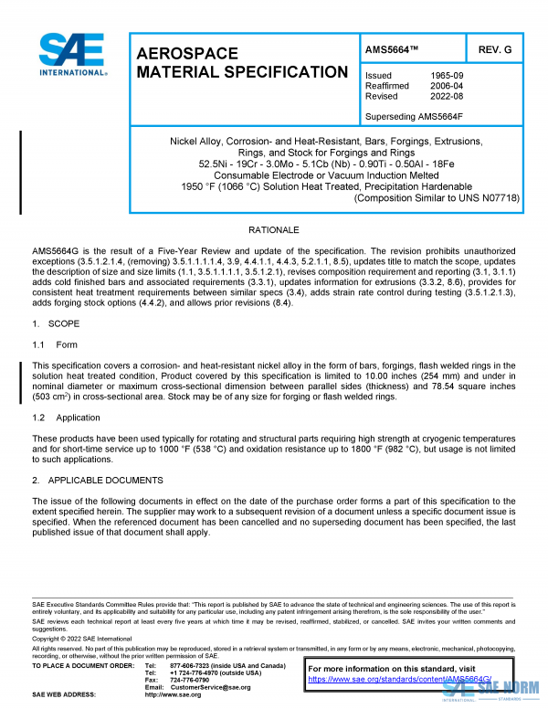SAE AMS 5664 Series PDF