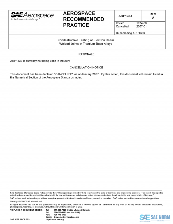SAE ARP 1333 Series PDF