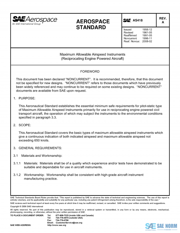 SAE AS 418 Series PDF