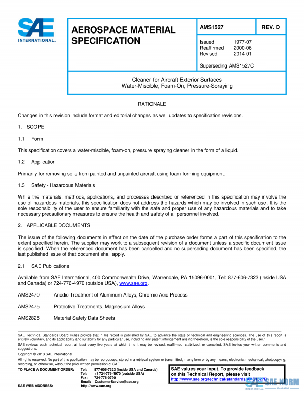 SAE AMS 1527 Series PDF