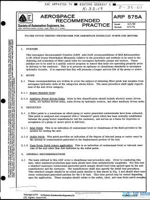 SAE ARP 575 Series PDF