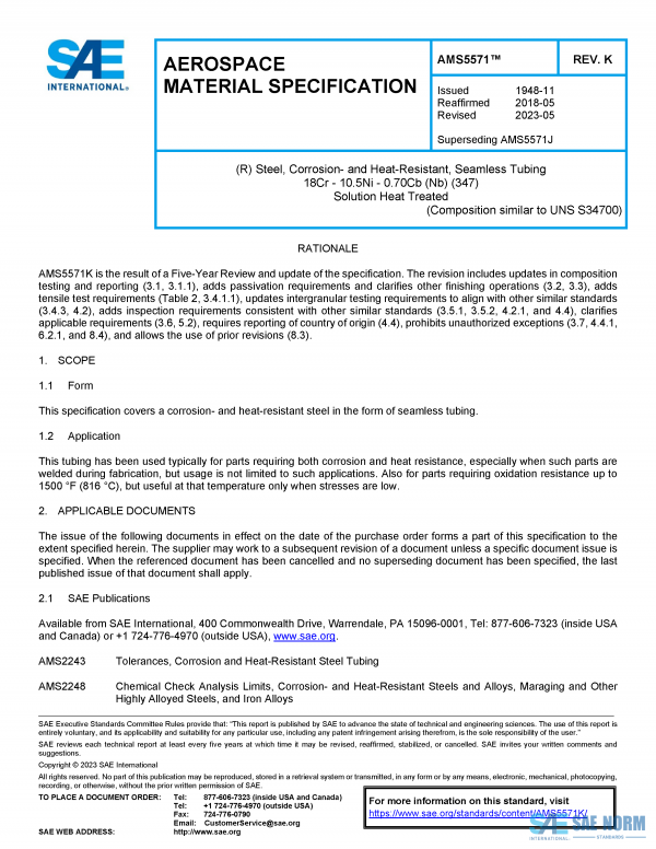 SAE AMS 5571 Series PDF