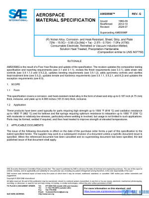 SAE AMS 5598 Series PDF