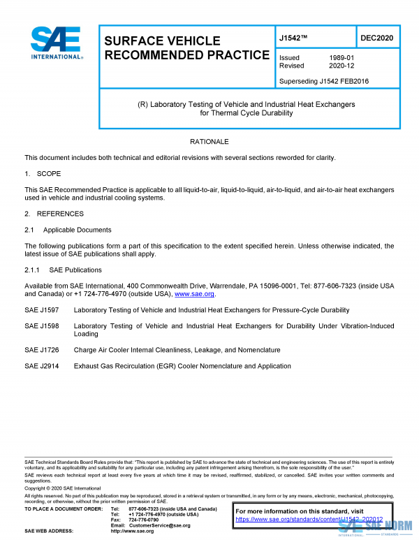 SAE J 1542 Series PDF