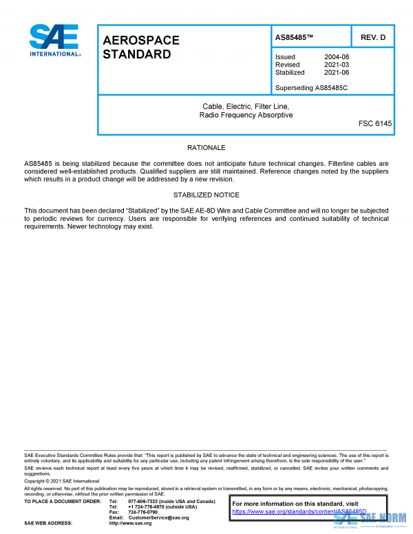 SAE AS 85485 Series PDF
