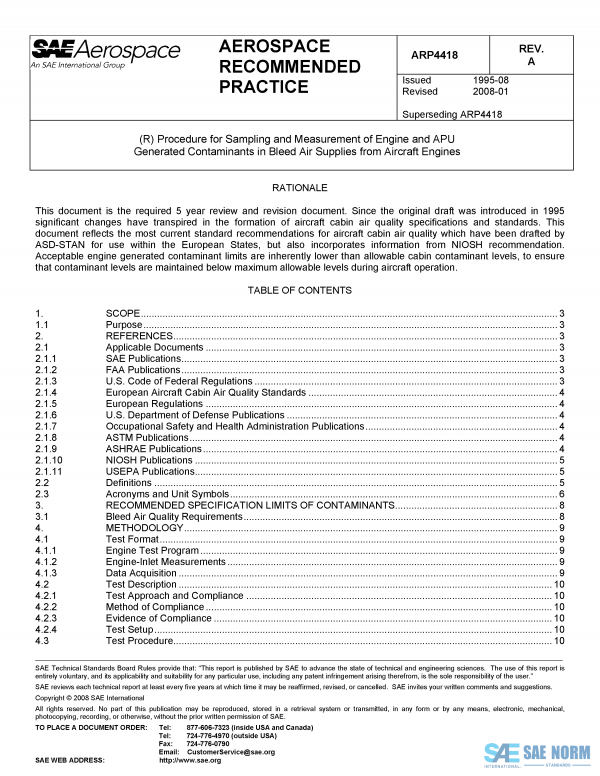 SAE ARP 4418 Series PDF