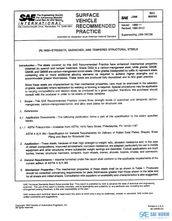 SAE J 368 Series PDF