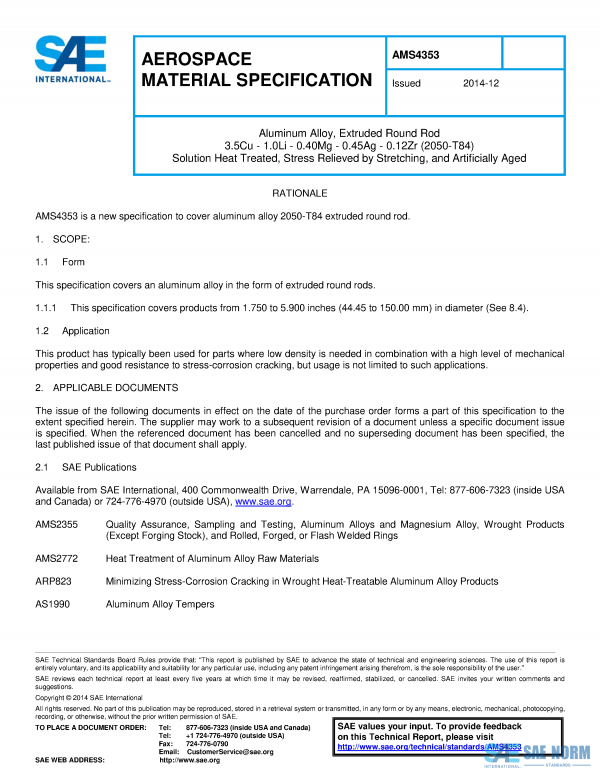 SAE AMS 4353 Series PDF