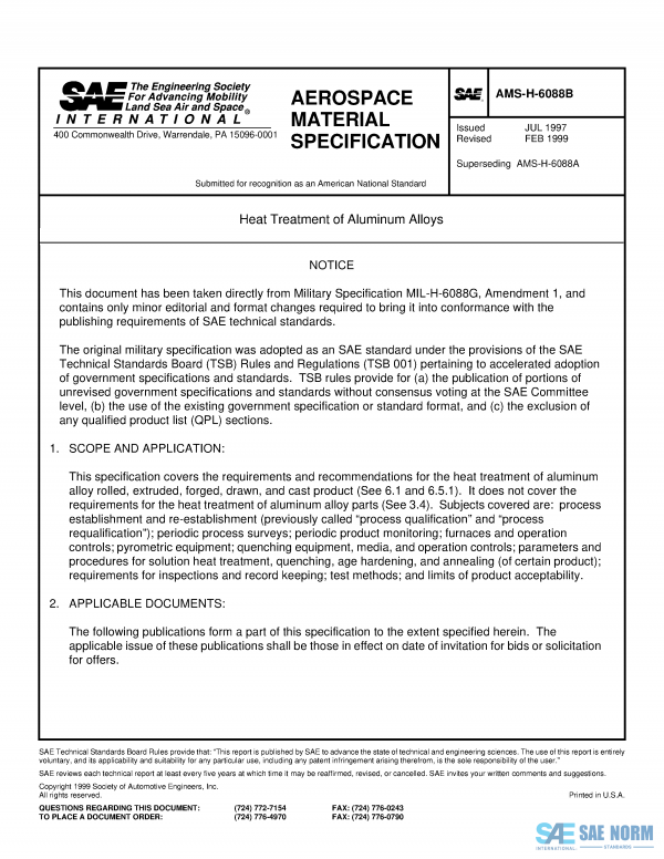 SAE AMSH 6088 Series PDF