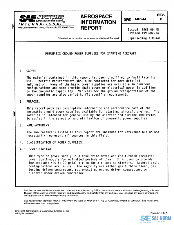 SAE AIR 944 Series PDF
