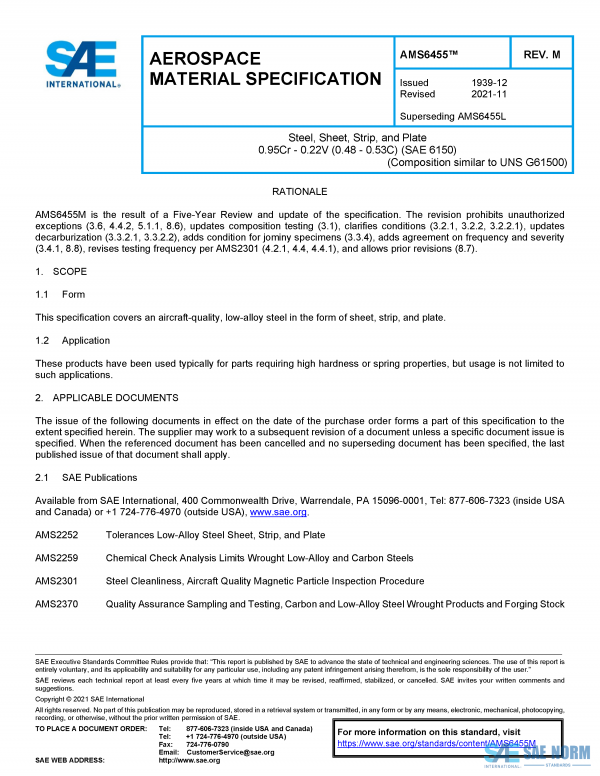 SAE AMS 6455 Series PDF