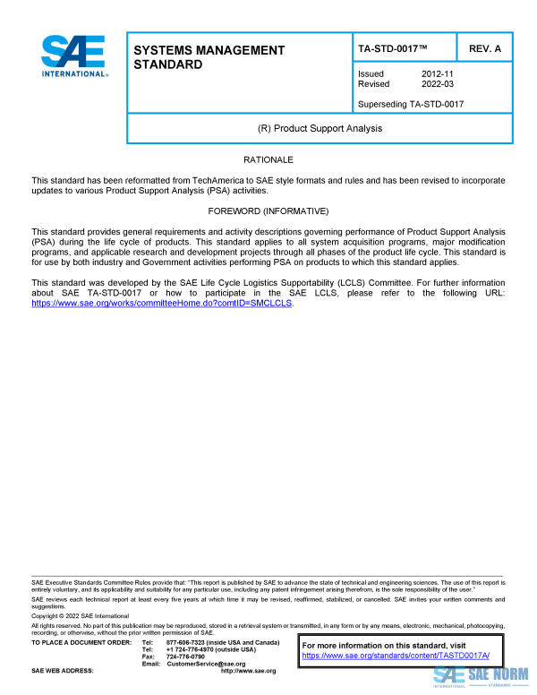 SAE TASTD 0017 Series PDF