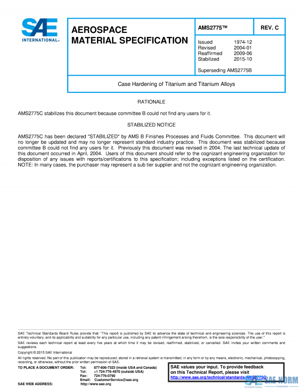 SAE AMS 2775 Series PDF