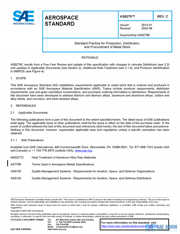 SAE AS 6279 Series PDF
