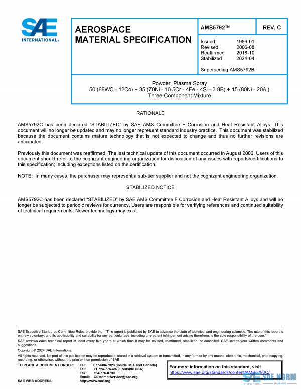 SAE AMS 5792 Series PDF