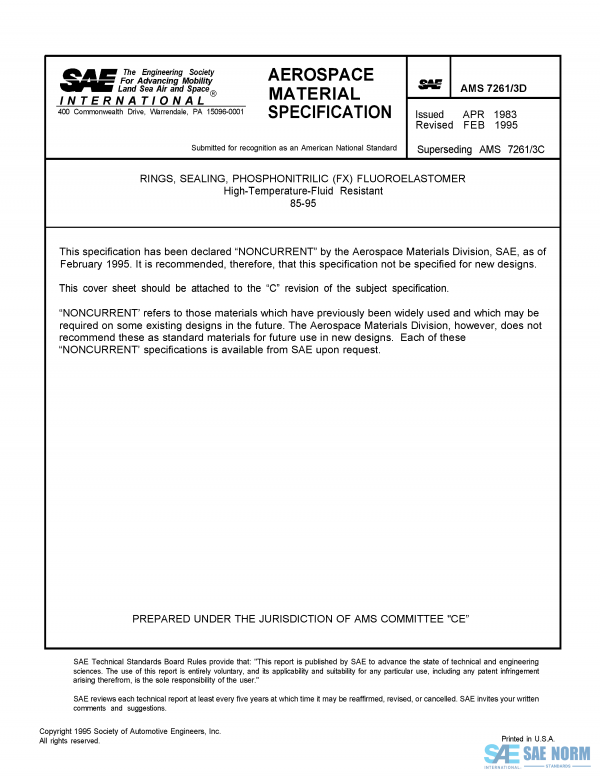 SAE AMS 7261/3 Series PDF