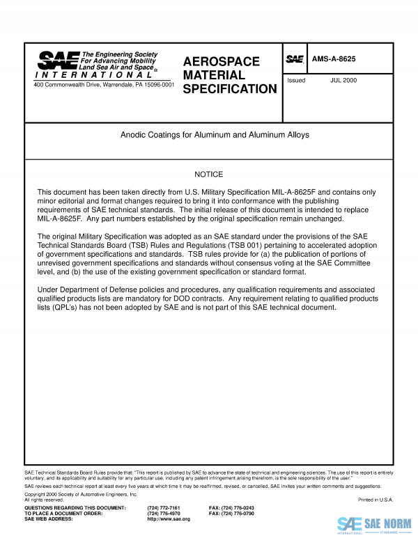 SAE AMSA 8625 Series PDF